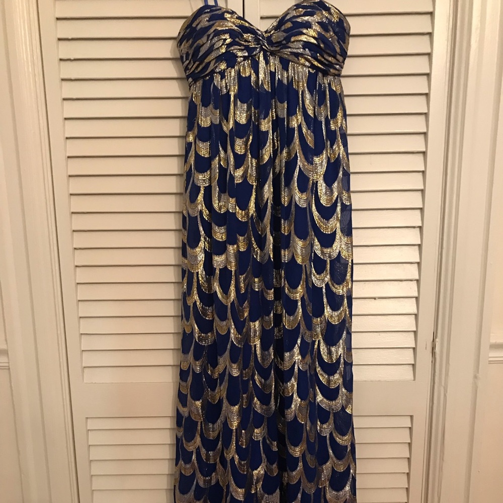 Metallic Maxi Dress